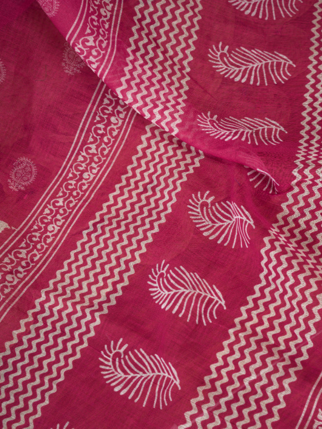 Floral Linen ready to wear with zari border saree