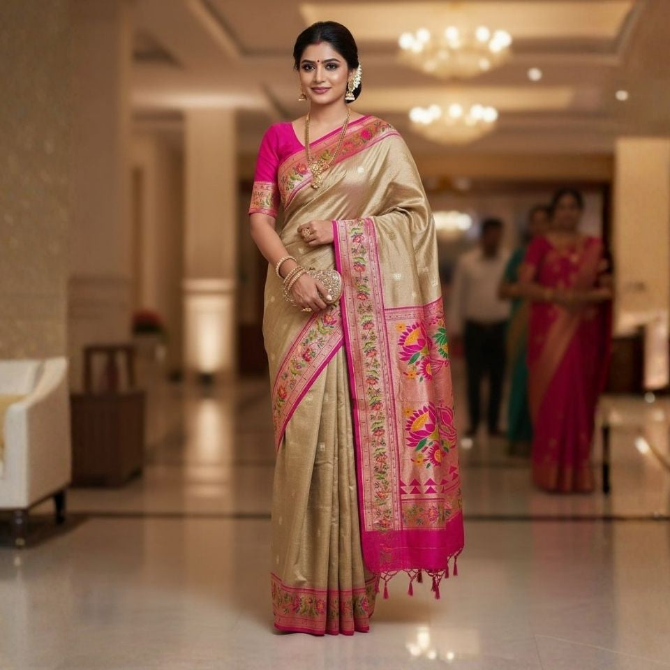 Lotus Pure Banarasi Silk Saree