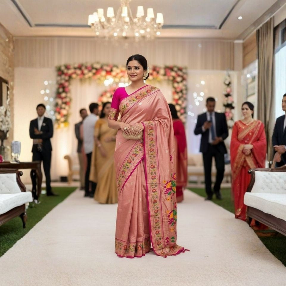 Lotus Pure Banarasi Silk Saree