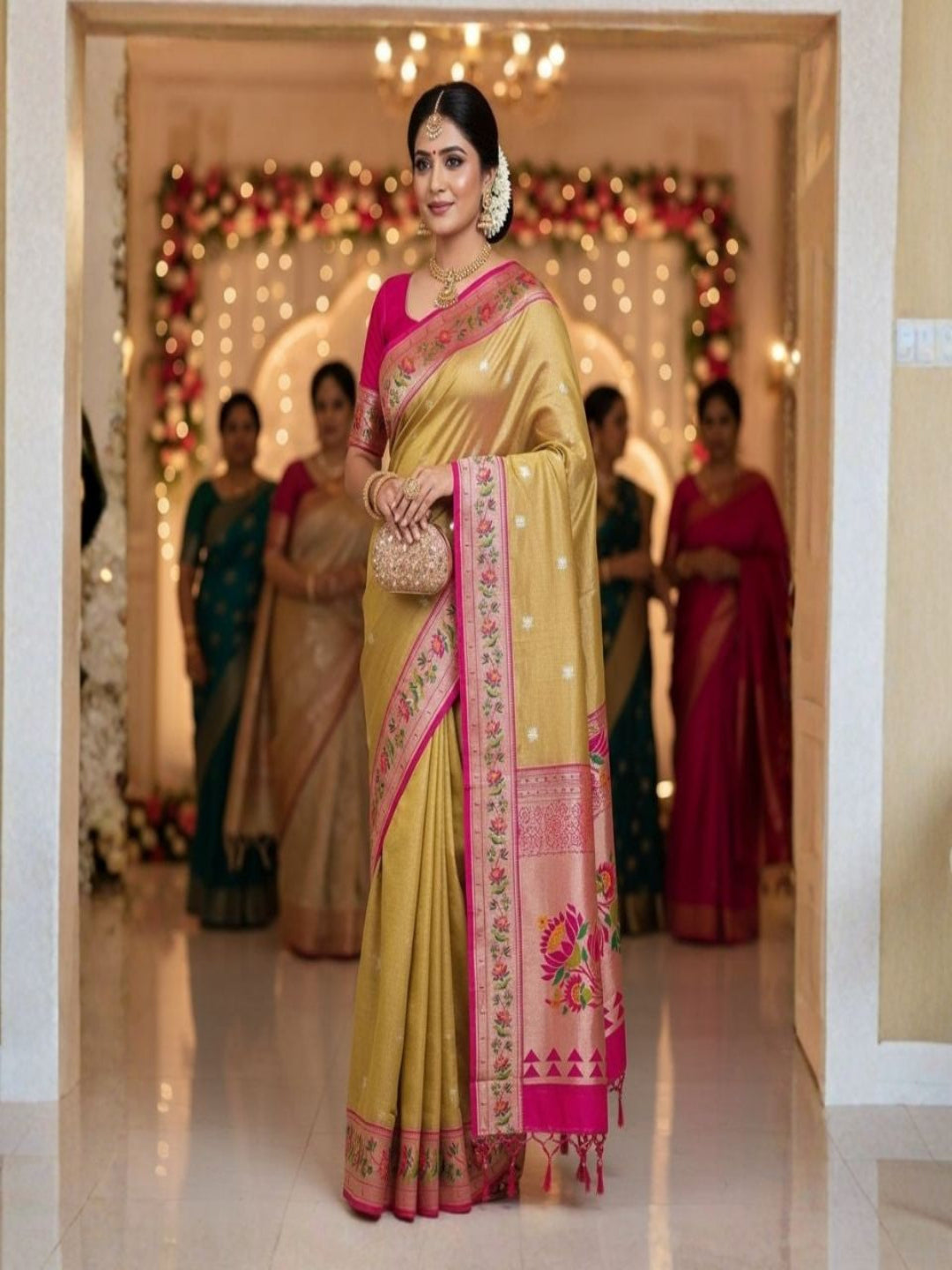 Lotus Pure Banarasi Silk Saree