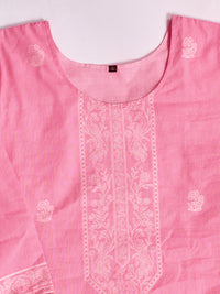Women hand embroidered chikankarey kurta set