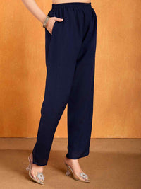 Women's Vichitra Multi Sequence Work Kurta Pant Dupatta Set