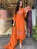 Elegant Rayon Slub Embroidered Kurta