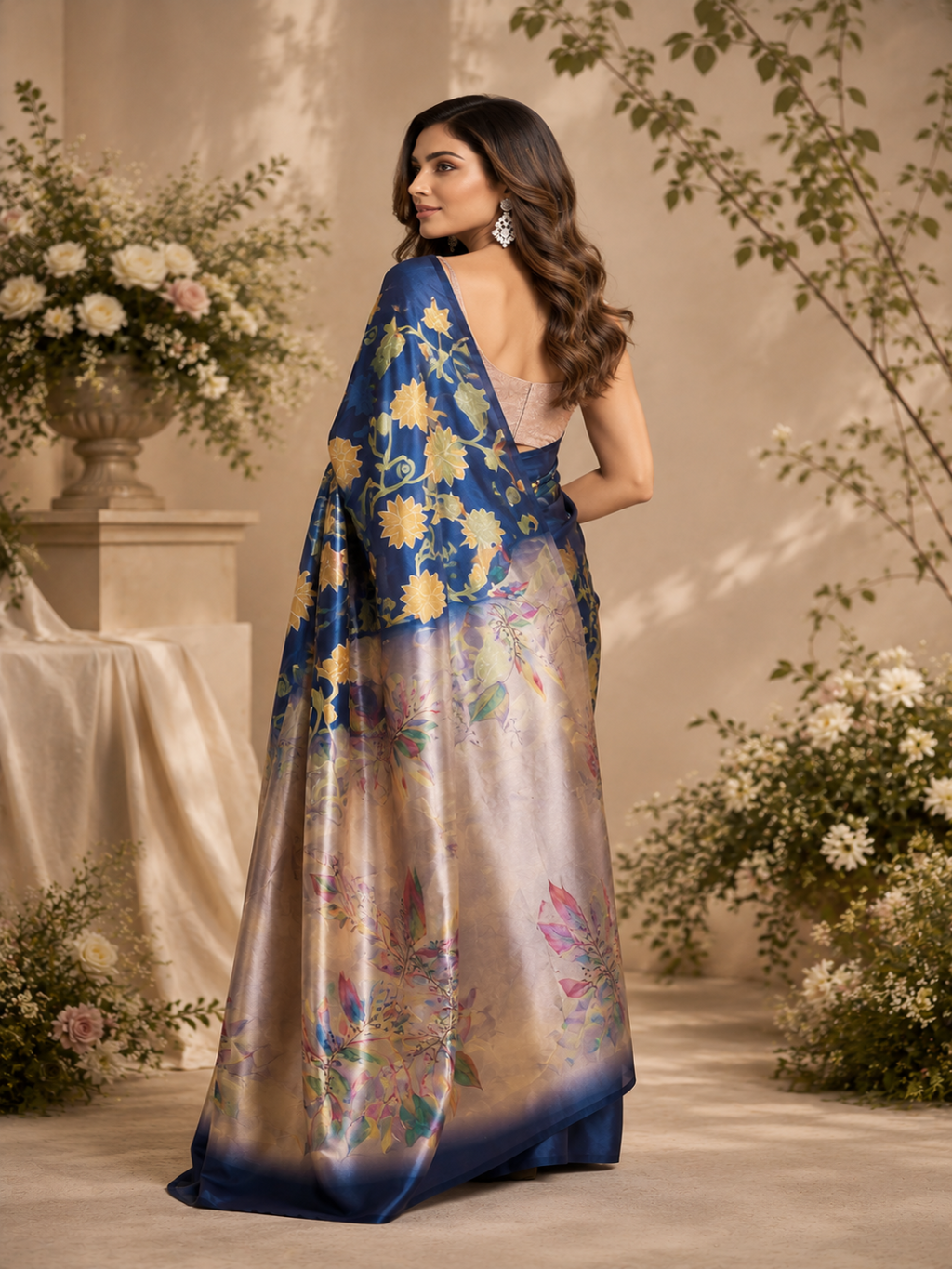 Rainbow Diamonds on Cotton Grace Ready to Wear Saree