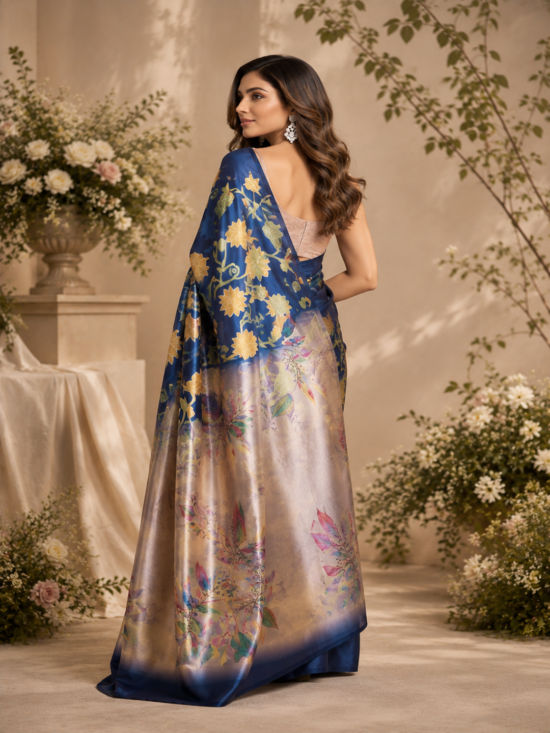 Rainbow Diamonds on Cotton Grace Ready to Wear Saree
