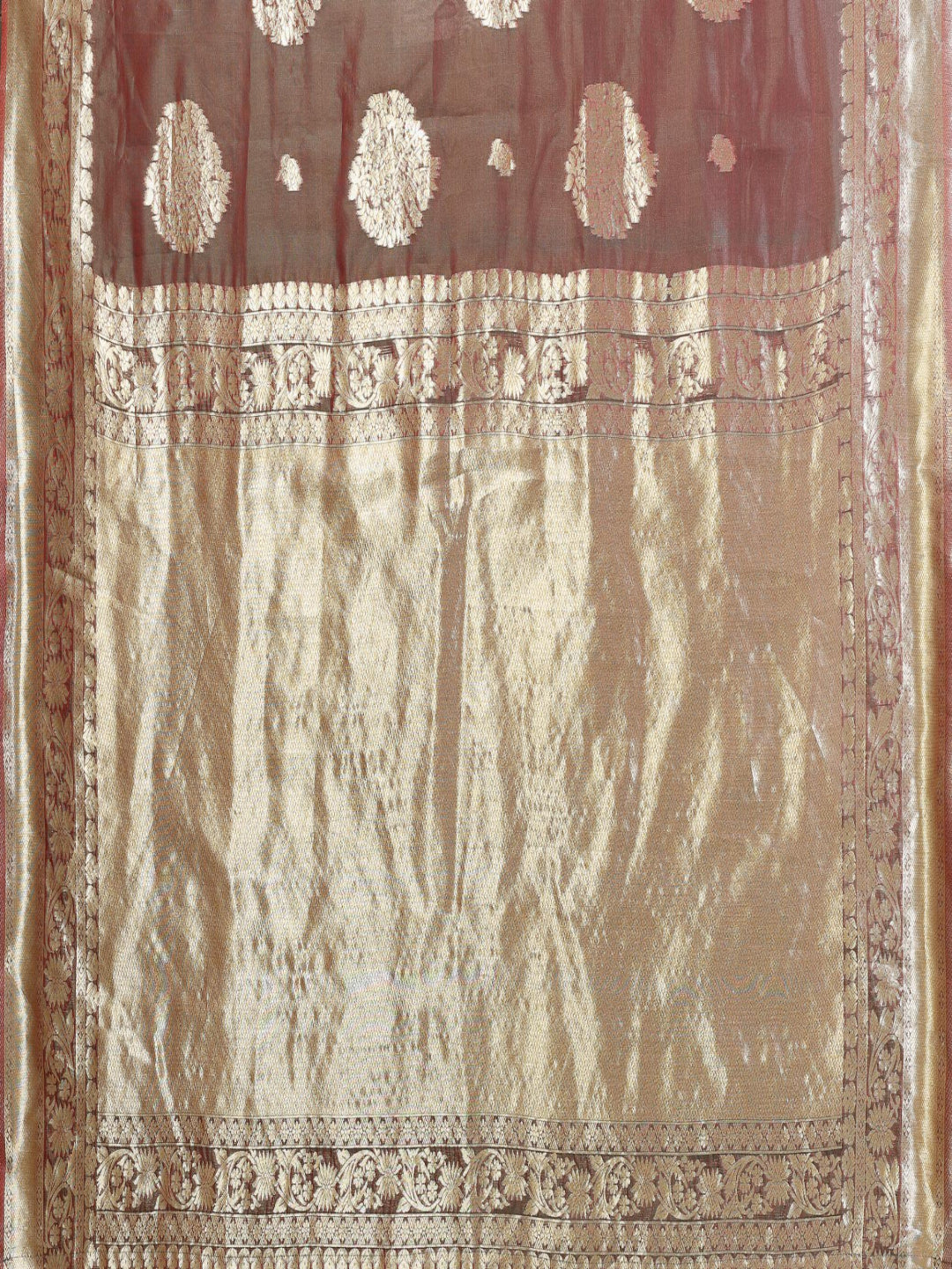 Woven Banarasi Silk ready to wear saree with Zari Motifs