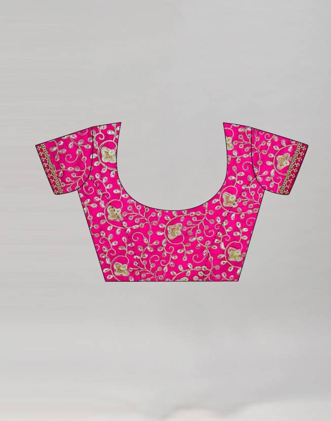 Bandhej Aura Georgette Saree with Lace Border