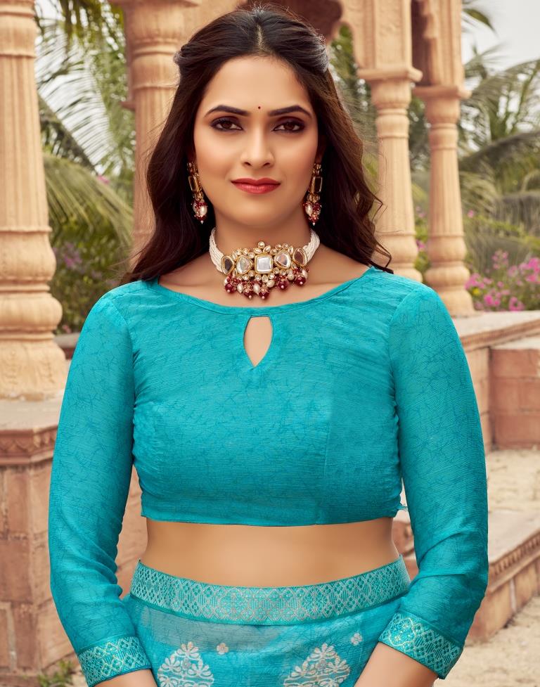 Flora Lace Chiffon Saree