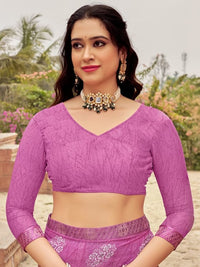 Flora Lace Chiffon Saree