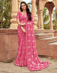 Flora Lace Chiffon Saree