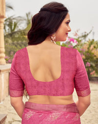 Flora Lace Chiffon Saree