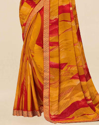 Aarohi Digital Print Chiffon Saree with Lace Border