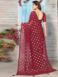 Swarna Polka Tassel Georgette Saree