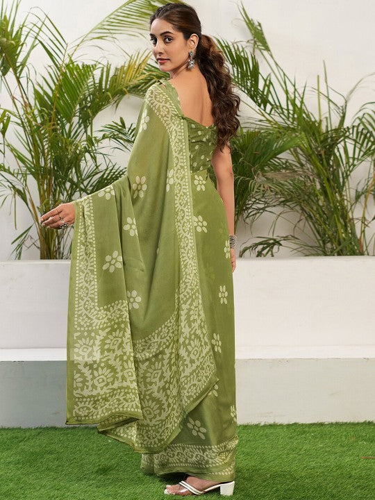 Saanvi Floral Chiffon Everyday Saree