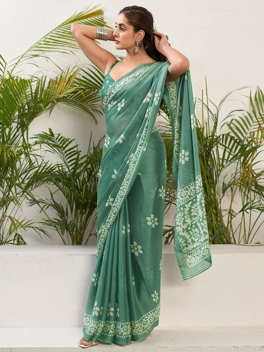 Saanvi Floral Chiffon Everyday Saree