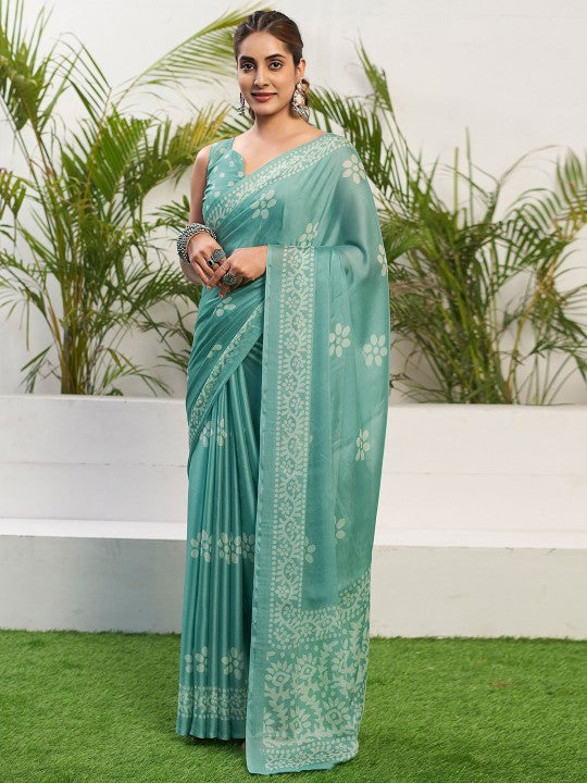 Saanvi Floral Chiffon Everyday Saree
