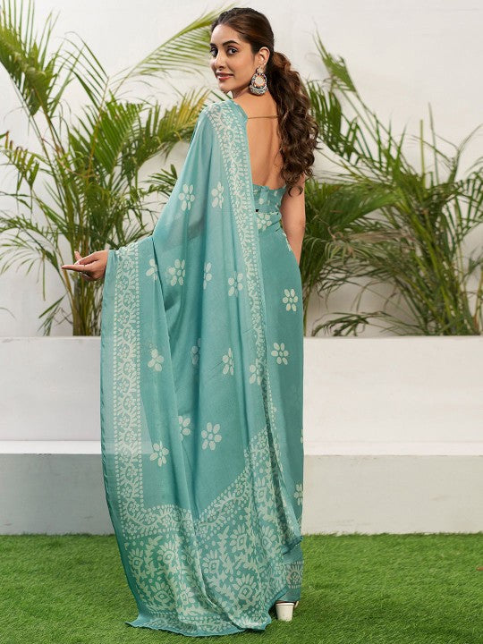 Saanvi Floral Chiffon Everyday Saree