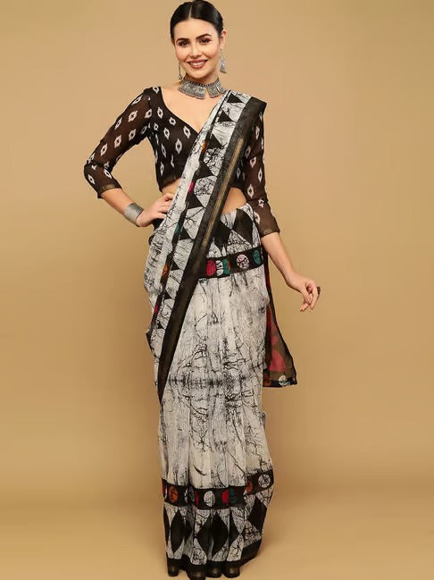 Mono Geo Everyday Georgette Saree