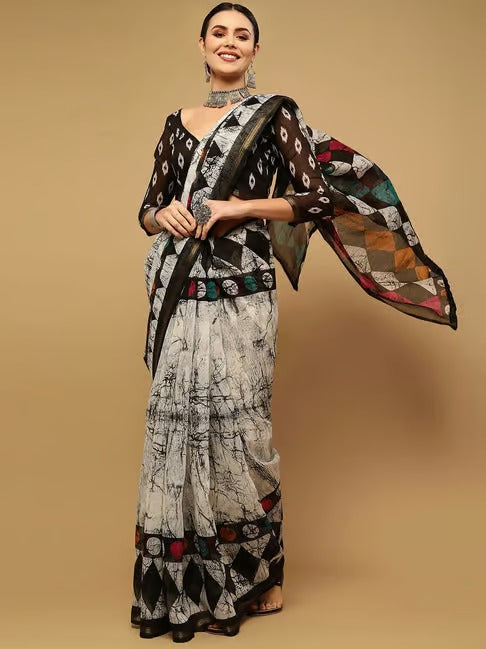 Mono Geo Everyday Georgette Saree