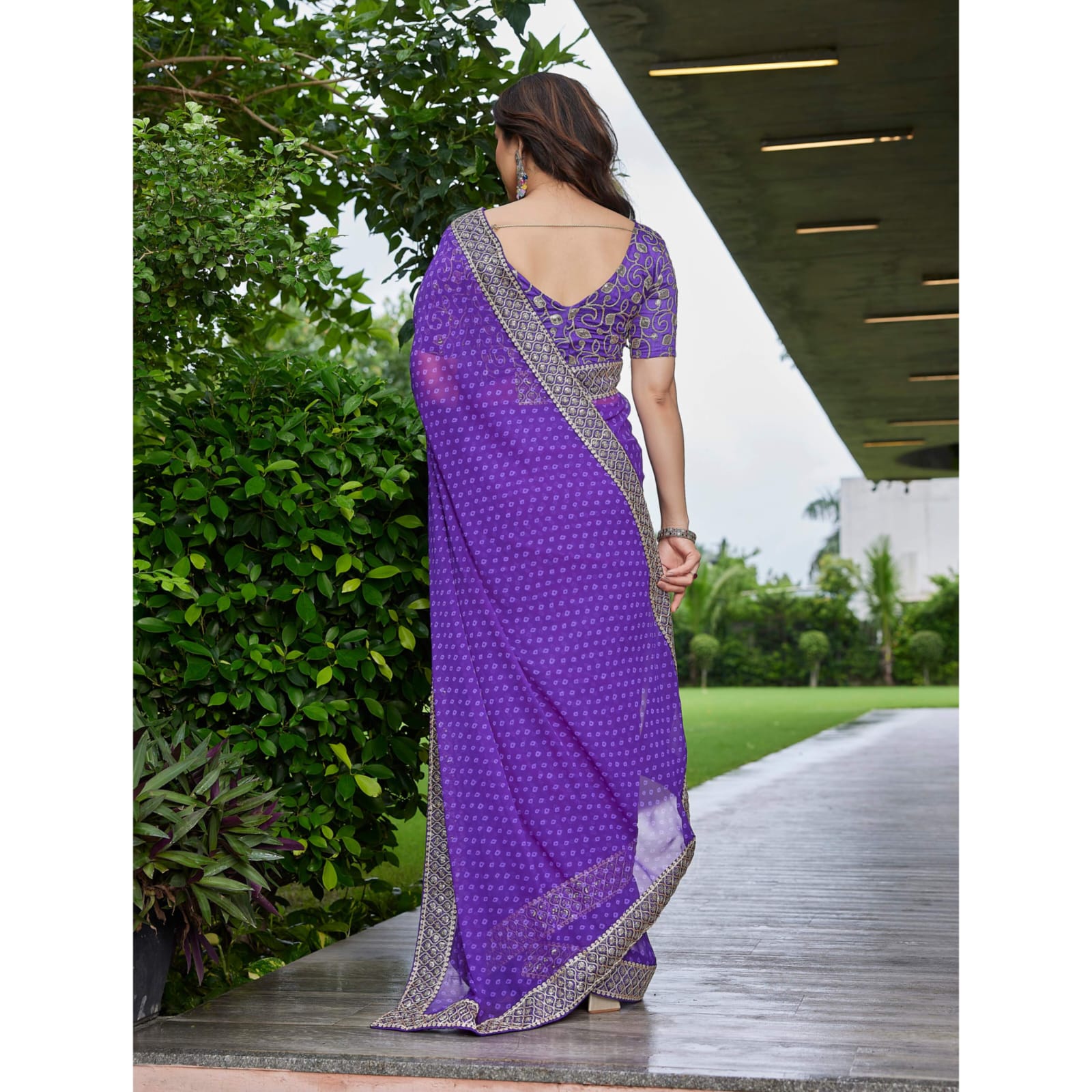 Elegant Teal Green Georgette Saree with Designer Border – Party Wear Traditional Saree for Women