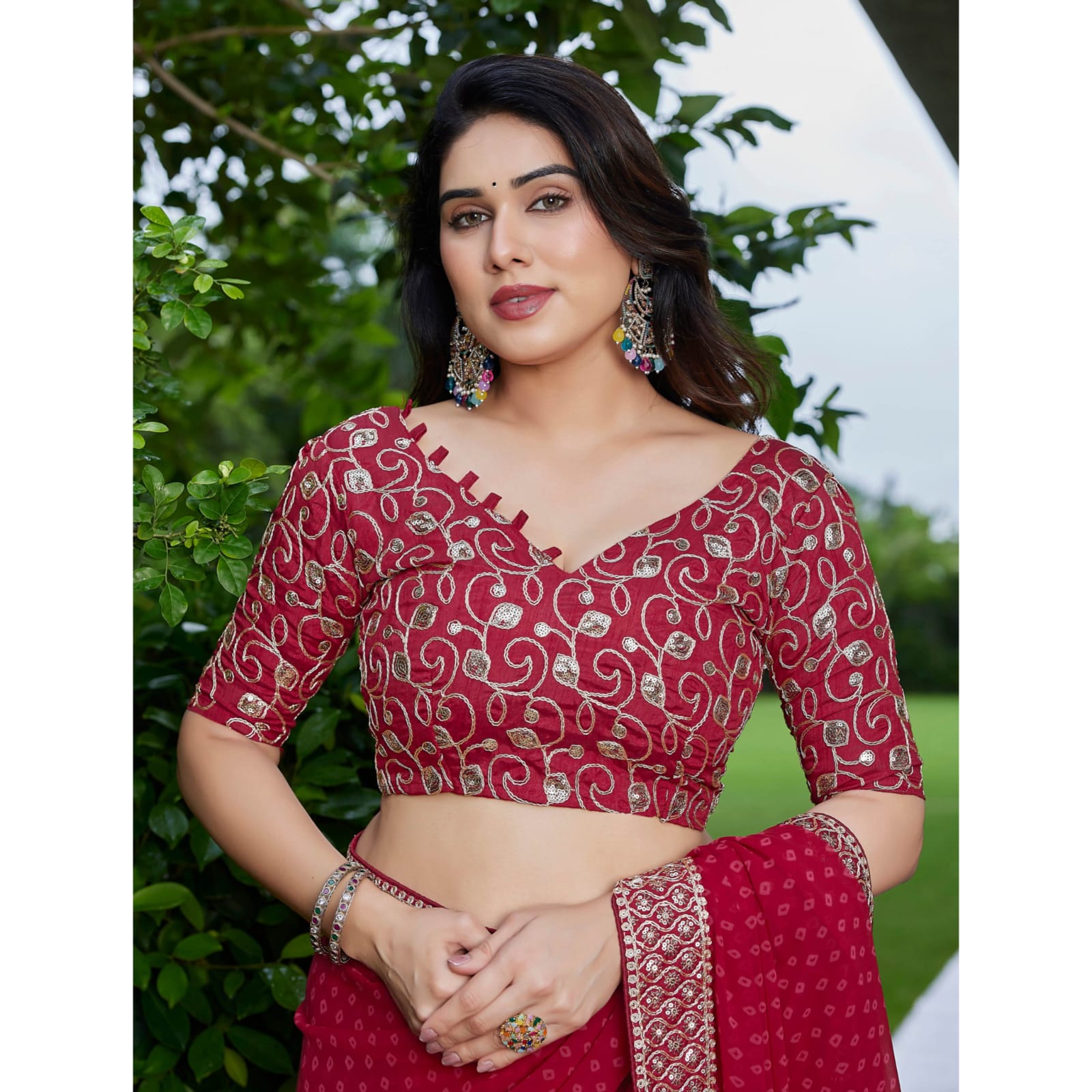 Elegant Teal Green Georgette Saree with Designer Border – Party Wear Traditional Saree for Women