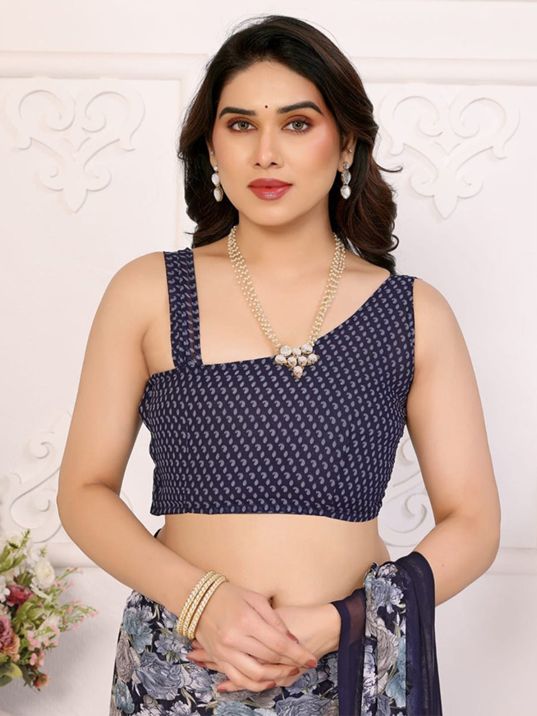 Elegant Black Floral Printed Chiffon Saree with Stylish Border – Party & Festive Wear