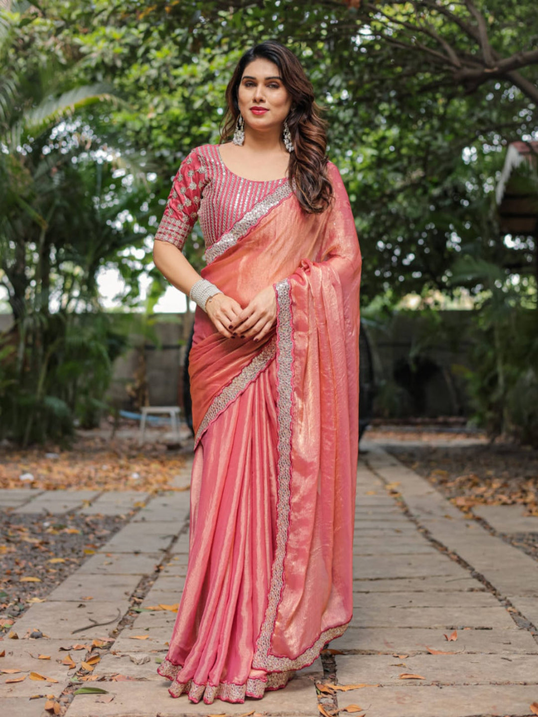 Elegant Steel Grey Saree with Teal Blue Designer Border – Party & Festive Wear