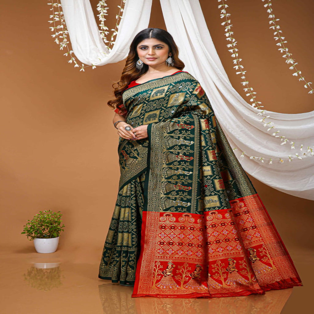 Elegant Royal Blue Banarasi Style Saree with Rich Designer Pallu – Festive & Wedding Wear