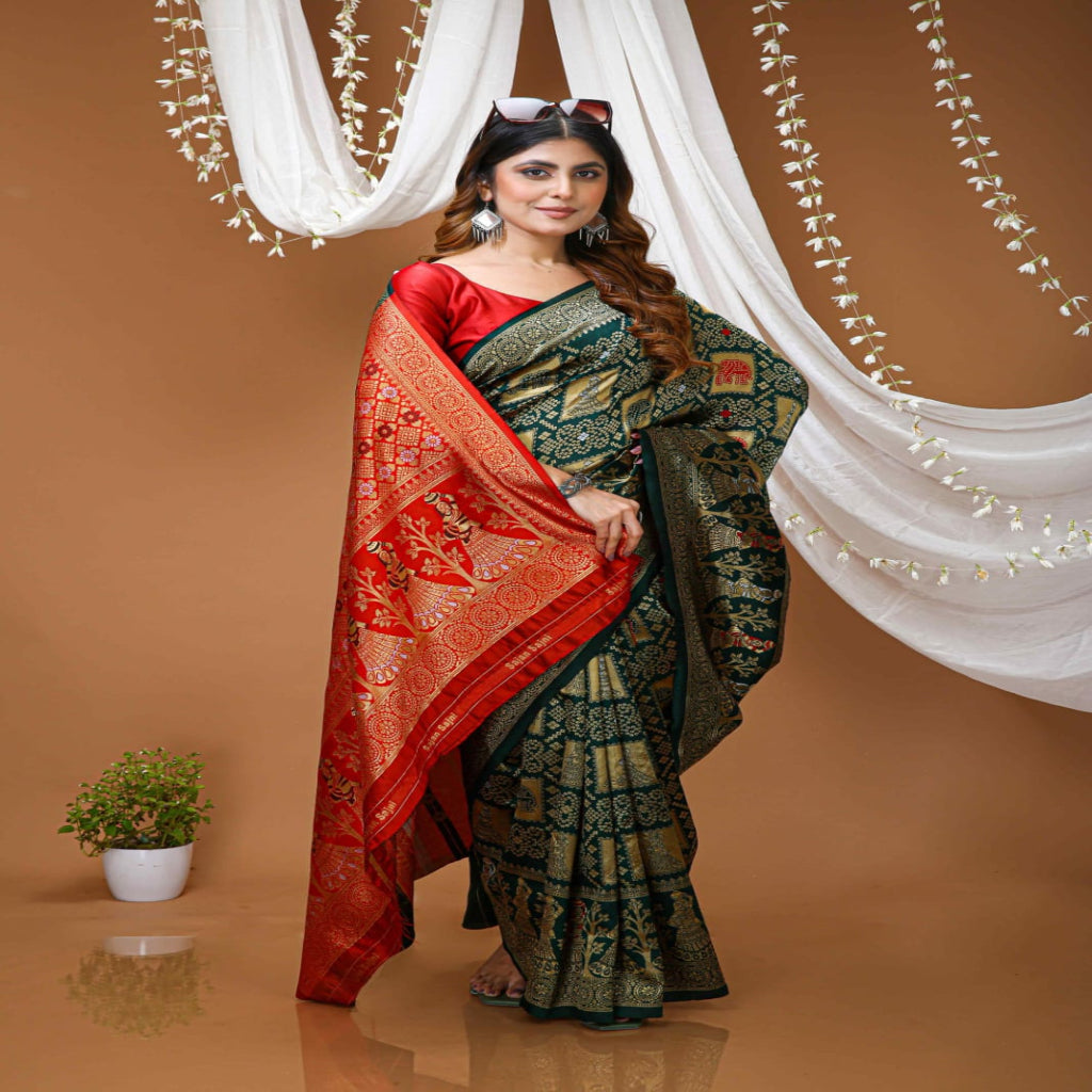 Elegant Royal Blue Banarasi Style Saree with Rich Designer Pallu – Festive & Wedding Wear