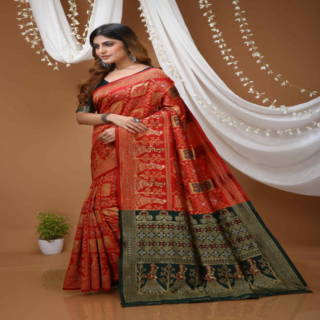 Elegant Royal Blue Banarasi Style Saree with Rich Designer Pallu – Festive & Wedding Wear