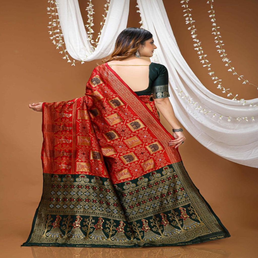 Elegant Royal Blue Banarasi Style Saree with Rich Designer Pallu – Festive & Wedding Wear