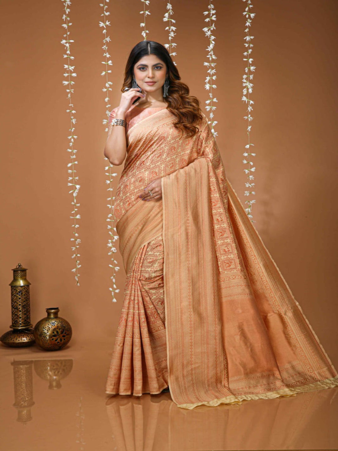 Elegant Rani Pink Banarasi Style Zari Woven Saree with Rich Designer Pallu – Wedding & Festive Wear