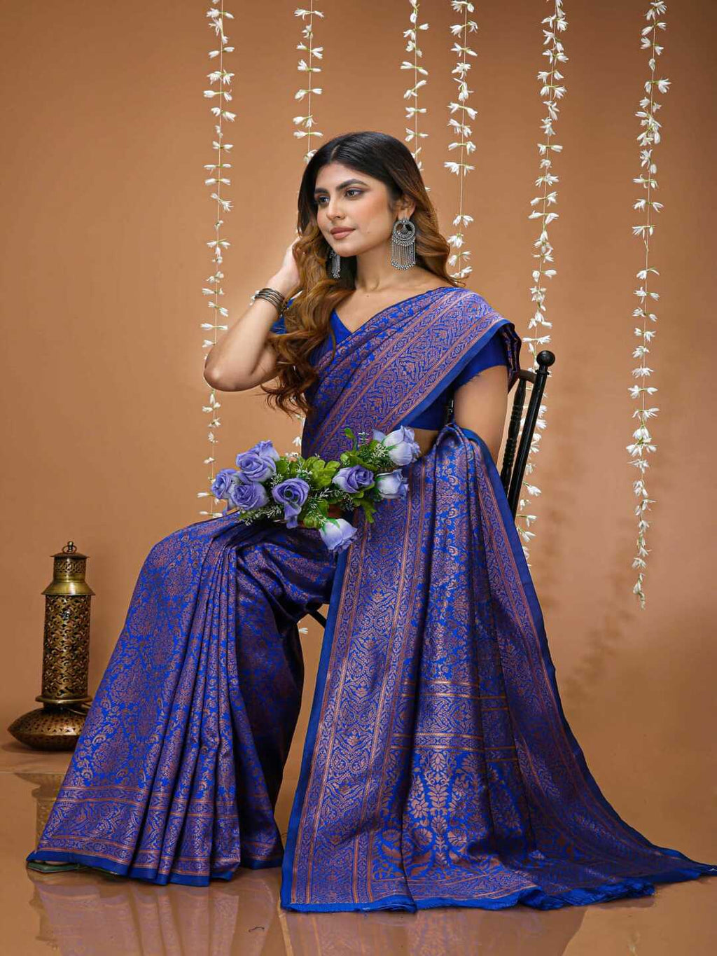 Vibrant Rani Pink Banarasi Silk Saree with Elegant Zari Weaving