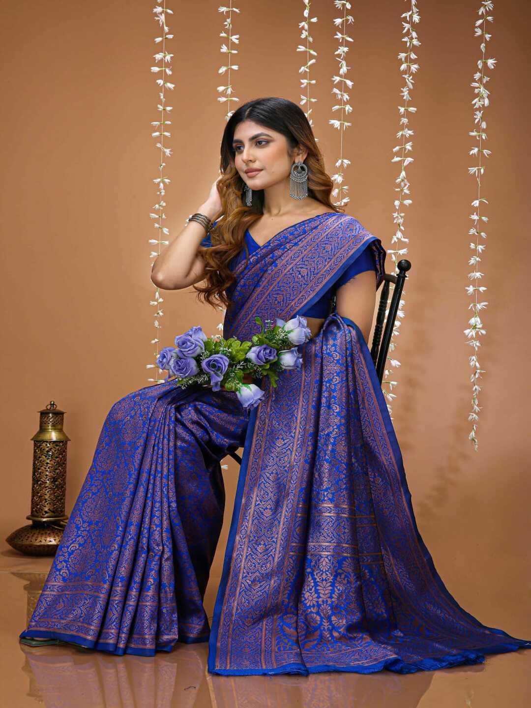 Vibrant Rani Pink Banarasi Silk Saree with Elegant Zari Weaving