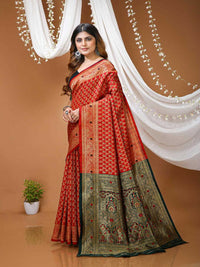 Elegant Mustard Yellow Banarasi Silk Saree with Rich Zari Border