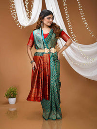 Elegant Mustard Yellow Banarasi Silk Saree with Rich Zari Border