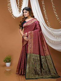 Elegant Mustard Yellow Banarasi Silk Saree with Rich Zari Border