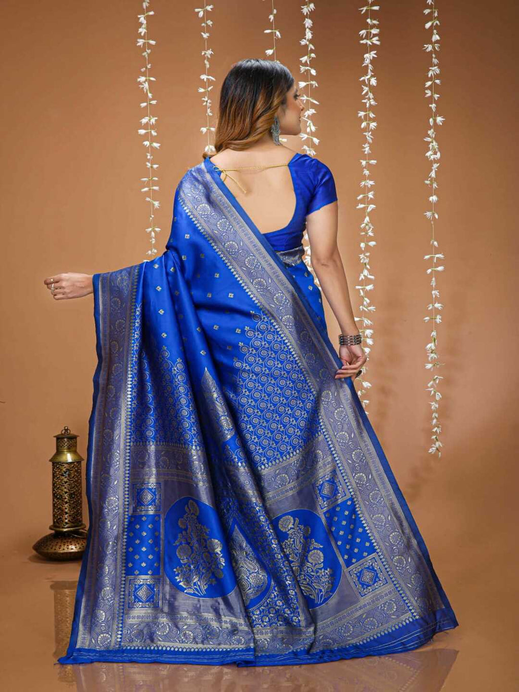 Royal Maroon Banarasi Silk Saree with Rich Golden Zari Border