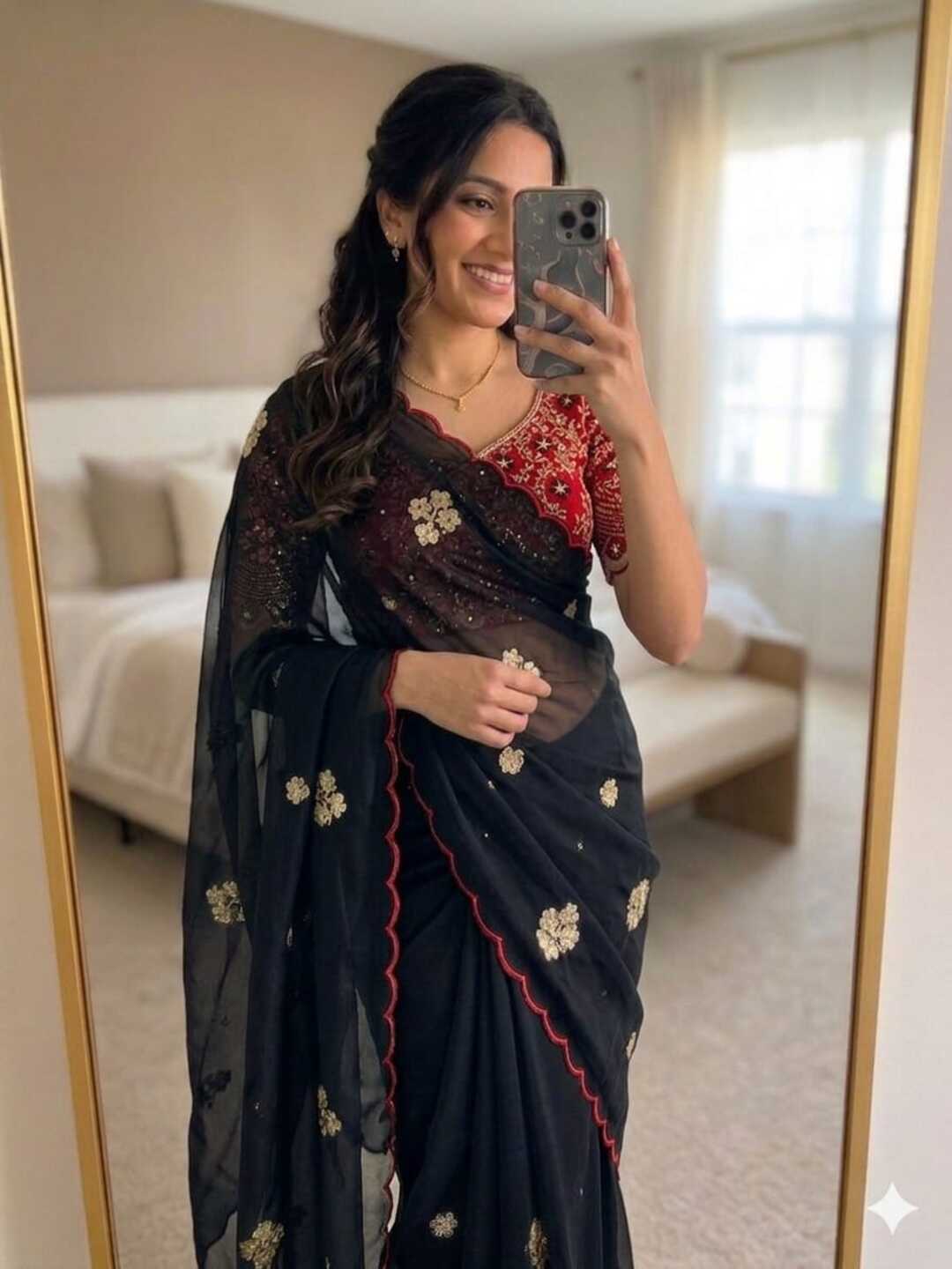 Elegant Mustard Rangoli Tissue Saree with Multi Embroidery Work