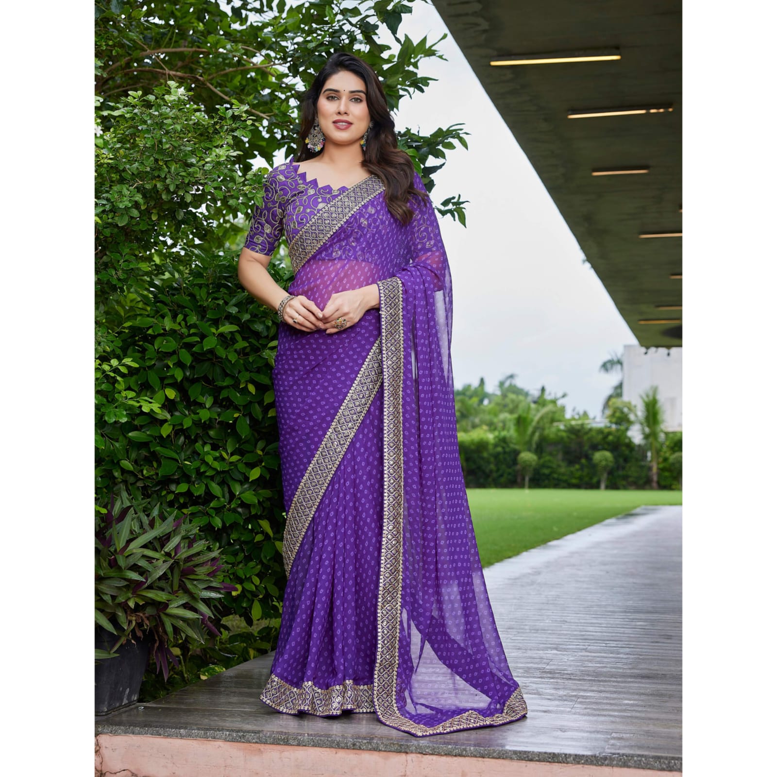 Elegant Teal Green Georgette Saree with Designer Border – Party Wear Traditional Saree for Women