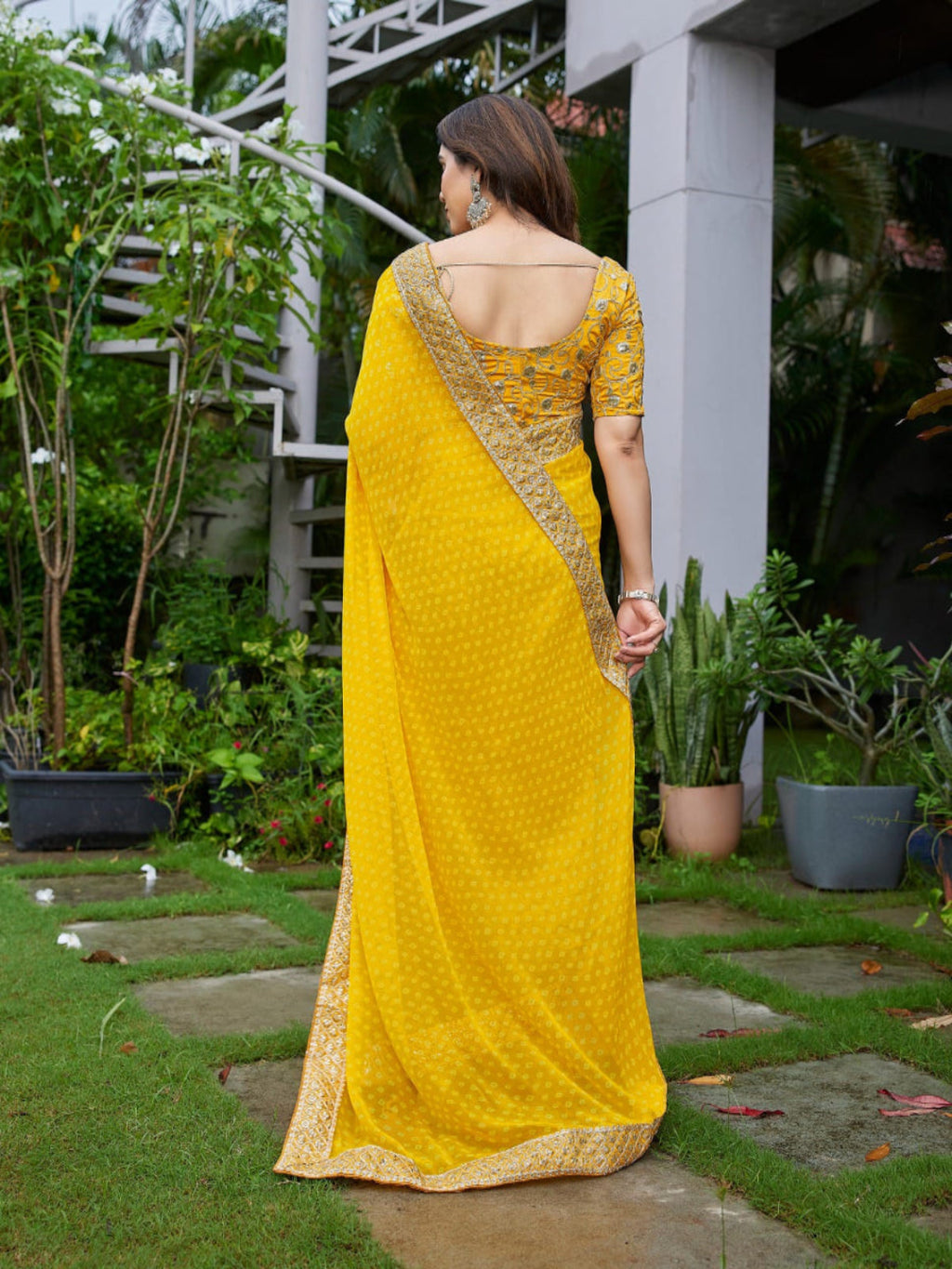 Elegant Teal Green Georgette Saree with Designer Border – Party Wear Traditional Saree for Women