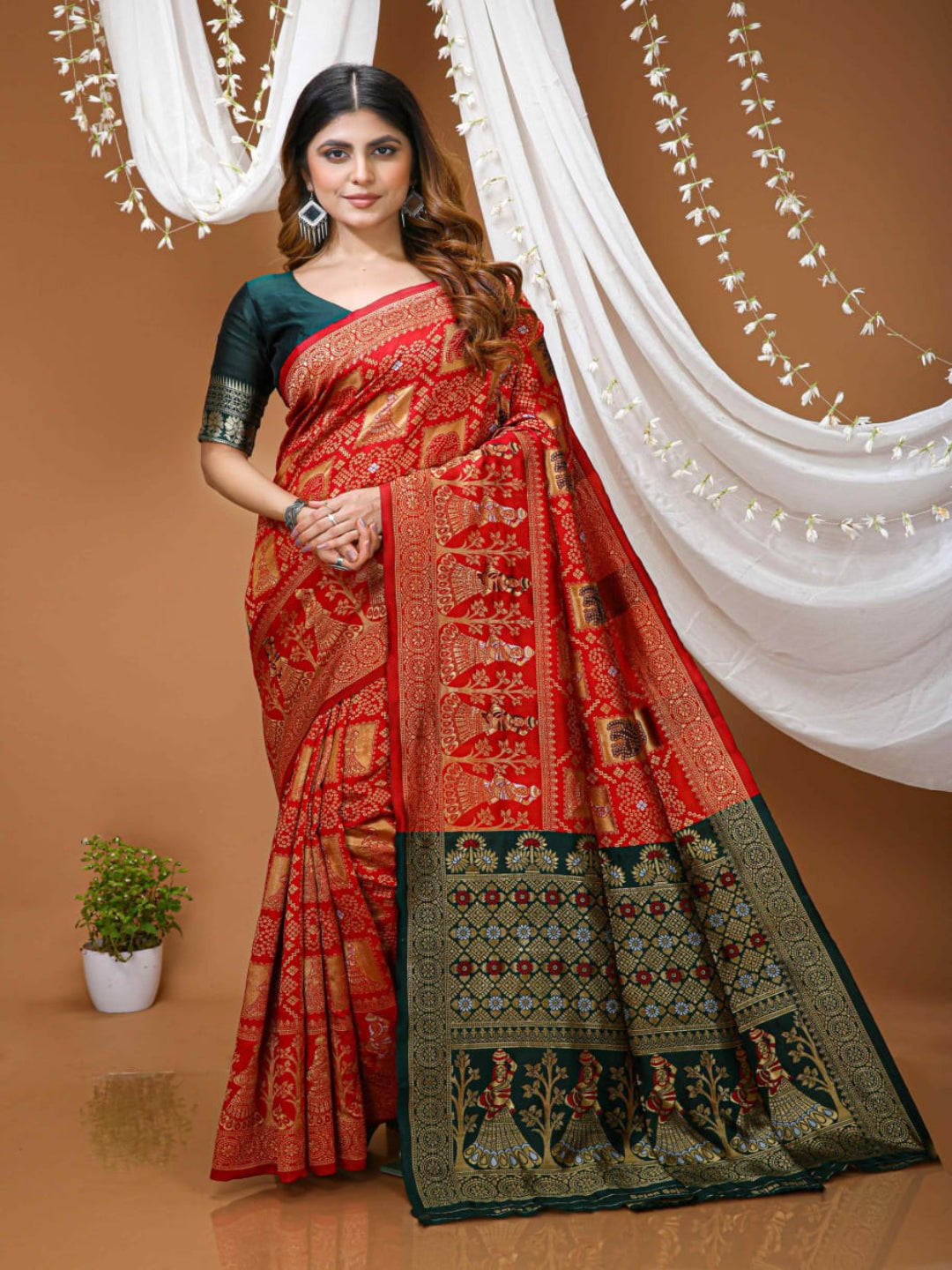 Elegant Royal Blue Banarasi Style Saree with Rich Designer Pallu – Festive & Wedding Wear