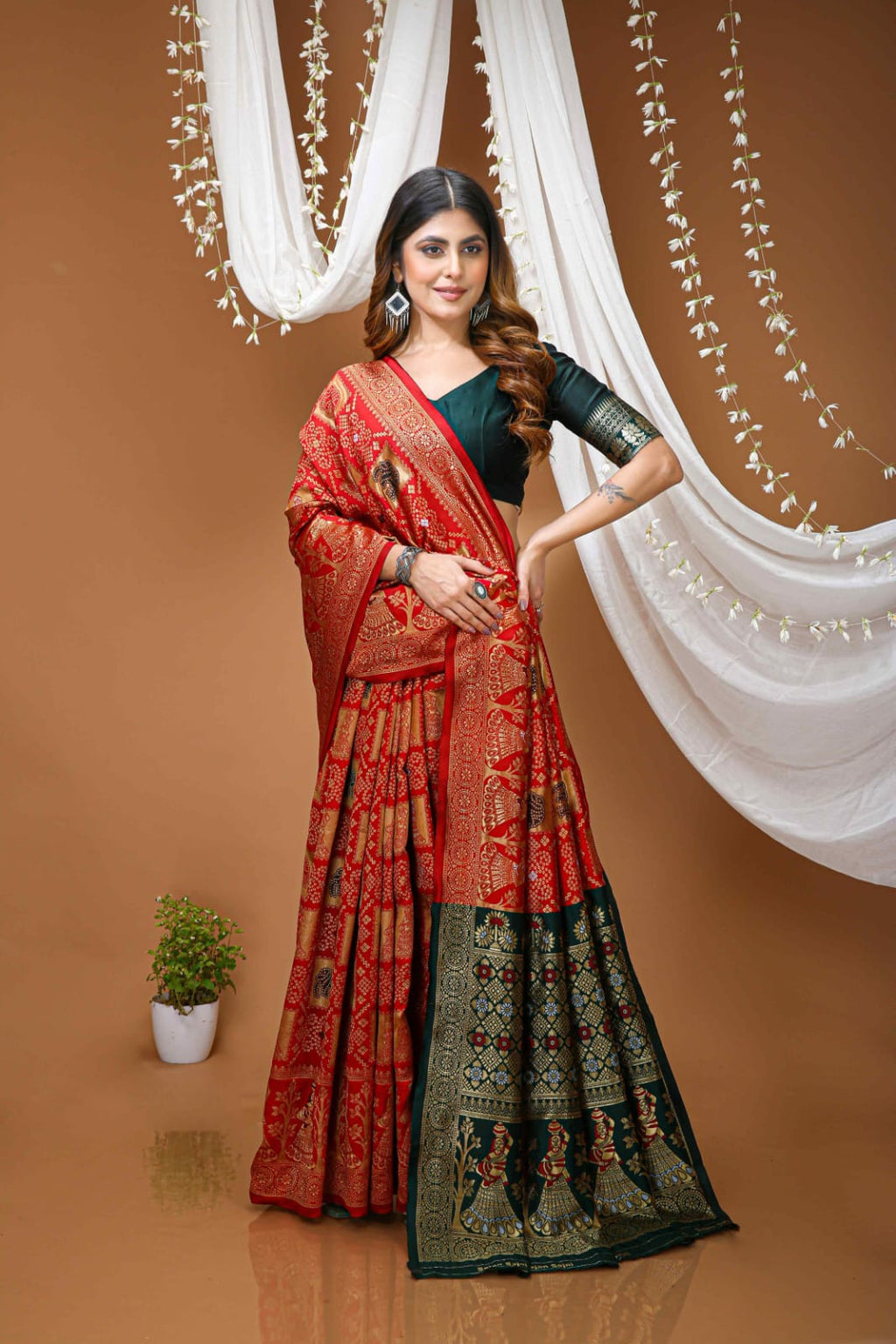 Elegant Royal Blue Banarasi Style Saree with Rich Designer Pallu – Festive & Wedding Wear