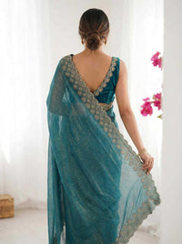 Elegant Maroon Georgette Saree with Golden Embroidered Border – Party & Festive Wear