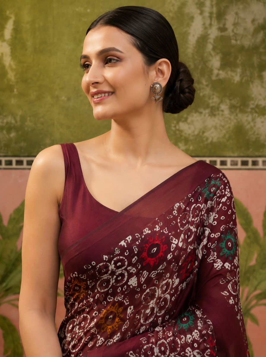 Pure Cotton Black Multicolor Floral Printed Saree - b228412d bef2 4584 a6b4 26ea68154d9f