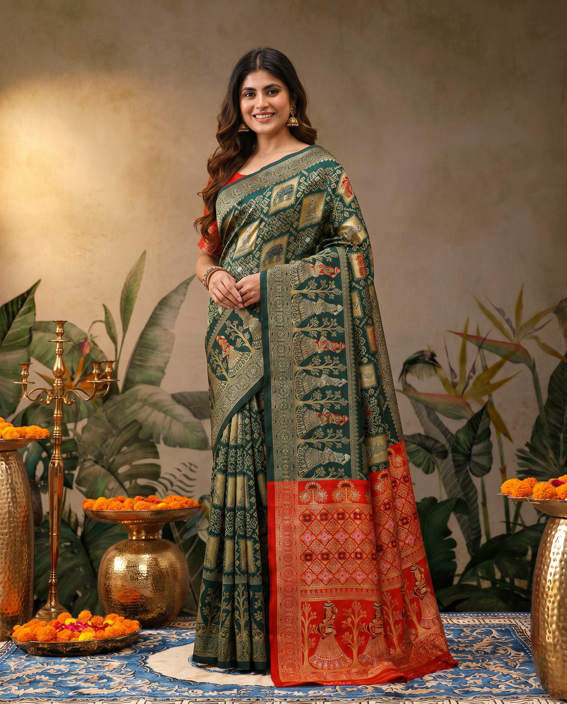 Elegant Royal Blue Banarasi Style Saree with Rich Designer Pallu – Festive & Wedding Wear - output 0 - 02 hero