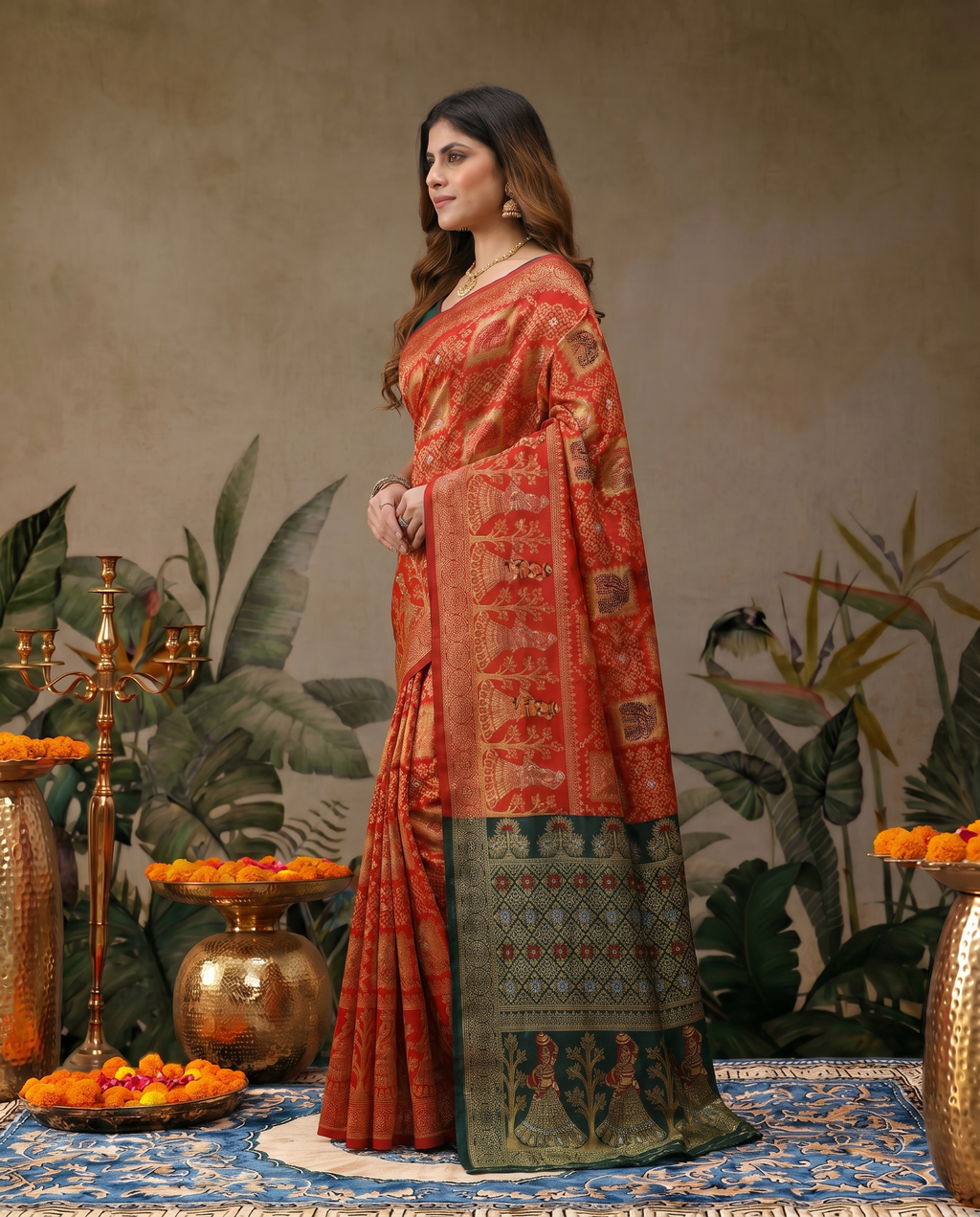 Elegant Royal Blue Banarasi Style Saree with Rich Designer Pallu – Festive & Wedding Wear - output 3 - 03 side