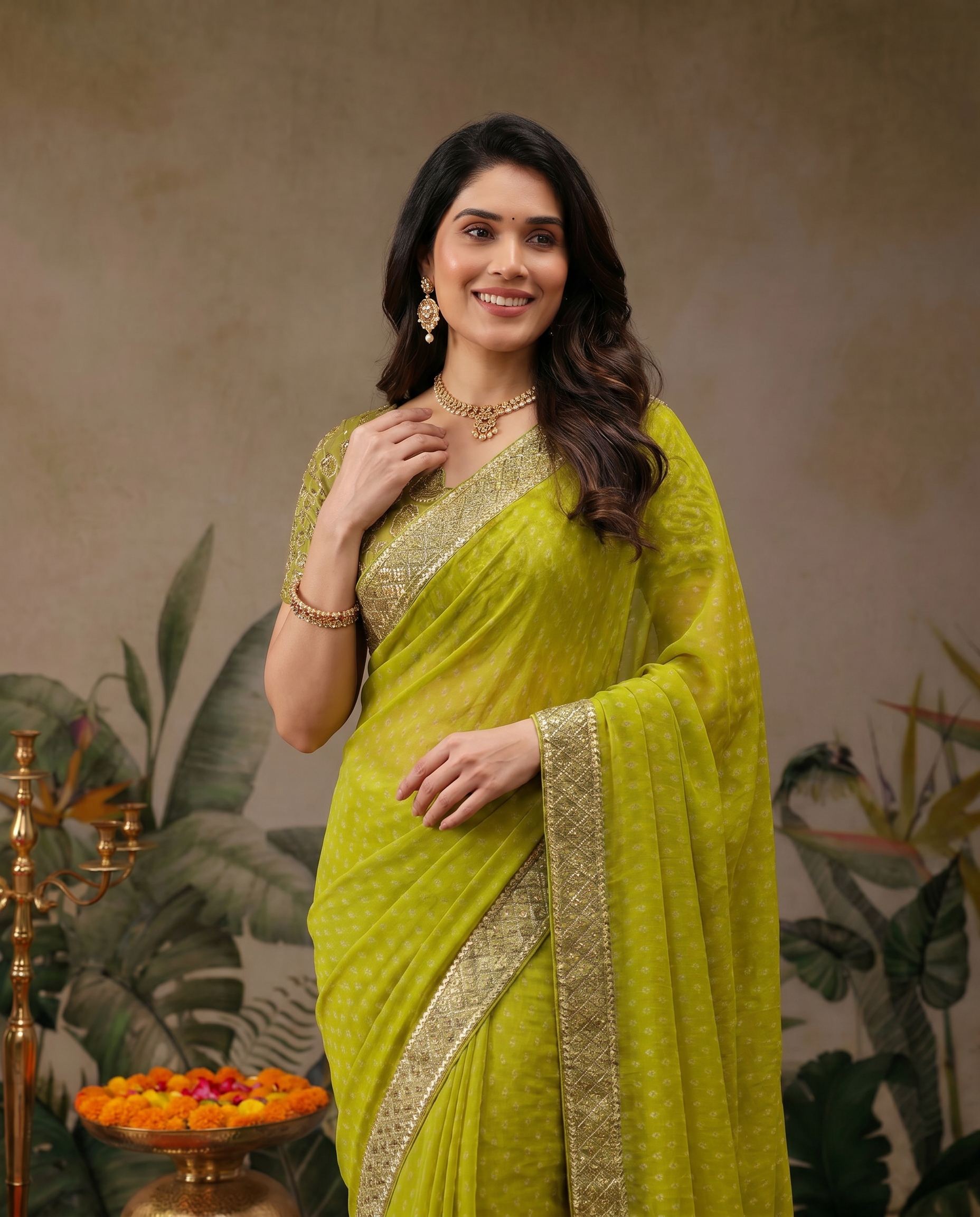 Elegant Teal Green Georgette Saree with Designer Border – Party Wear Traditional Saree for Women - output 1 - 04 upper closeup