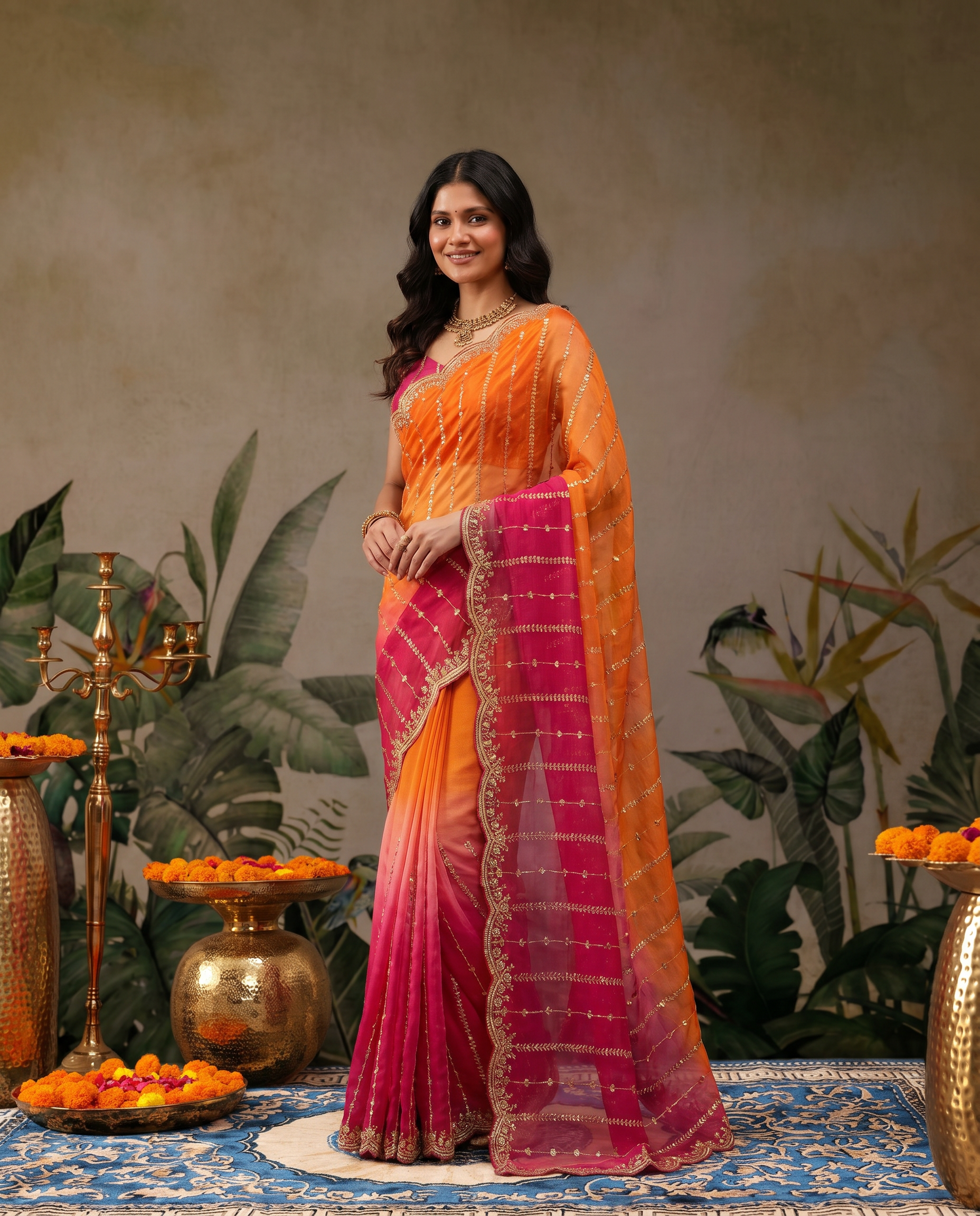 Embellished Embroidered Satin Heavy Work Saree. - output 0 - 02 hero