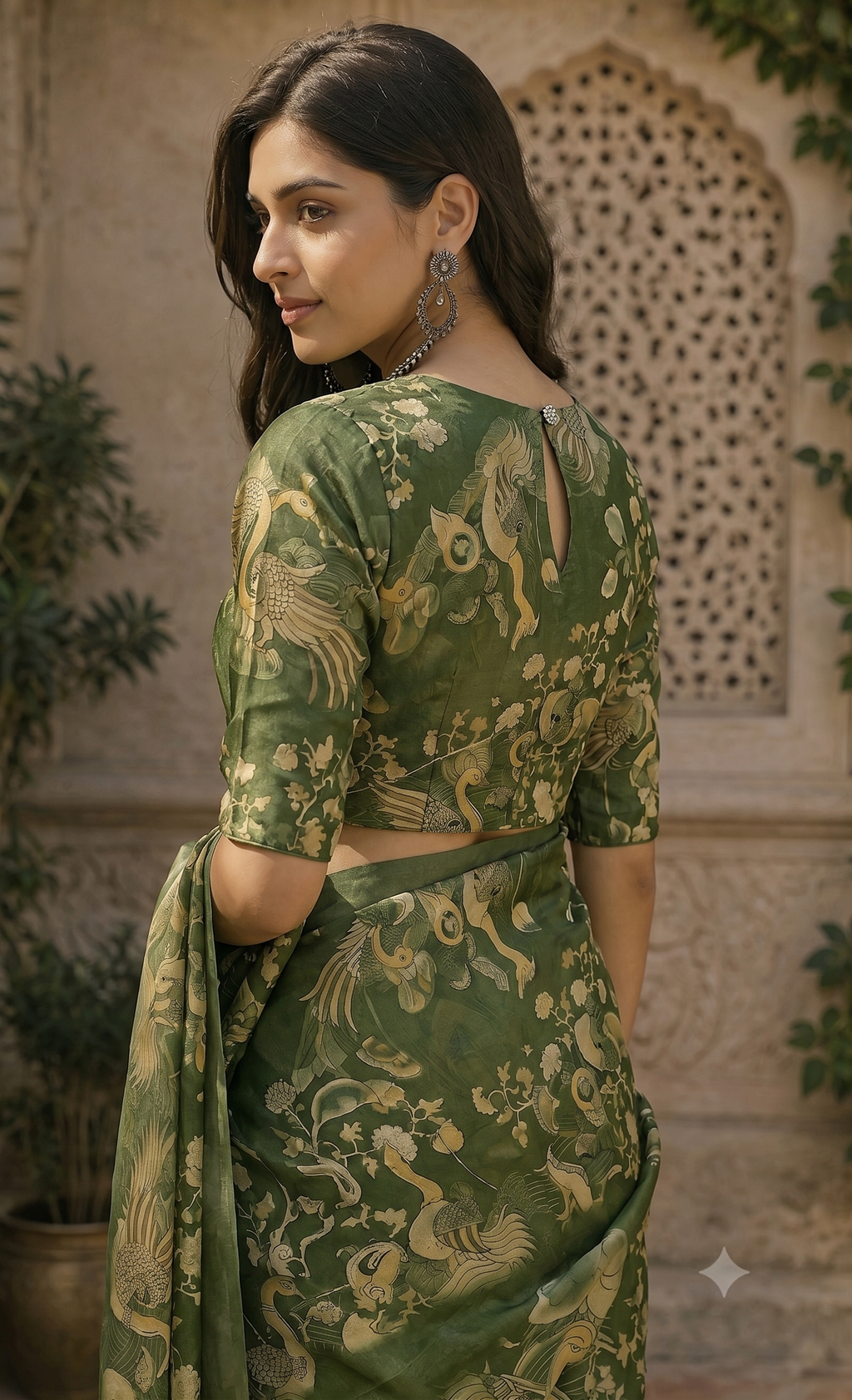 Linen Digital Printed Party Wear Saree - SAR-6010 - hero